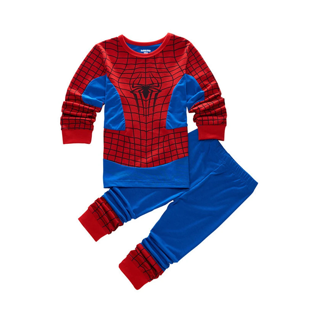 Free shipping Children's Pyjamas Spiderman Set The Hulk Collection Kids Set Boys Girls Cartoon Long Sleeve Sleepwear 2-7T