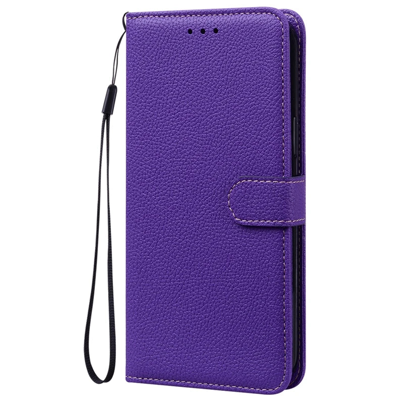 Flip Case for Samsung Galaxy S22 S21 S20 S10 S9 S8 Plus Lychee Pattern PU Leather Wallet Case for Galaxy S20FE S21FE S22 Ultra