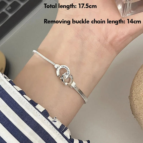 VENTFILLE 925 Sterling Silver Pearls Bamboo Knots Bracelet for Women Girl Simple Korean Jewelry Birthday Gift Dropshipping