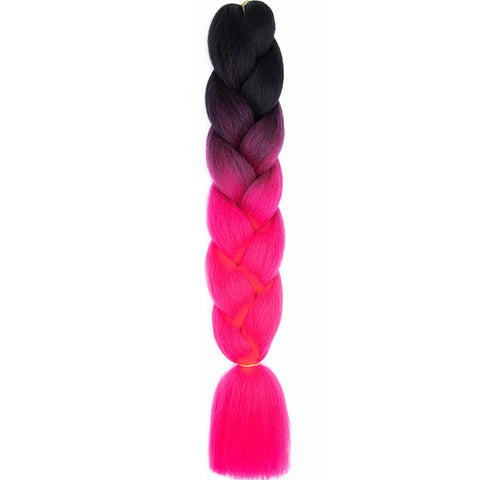 AZQUEEN 24 Inch Jumbo Braids Extensions Synthetic Braiding Hair Afro Ombre Color kanekalon Hair for Children Braid