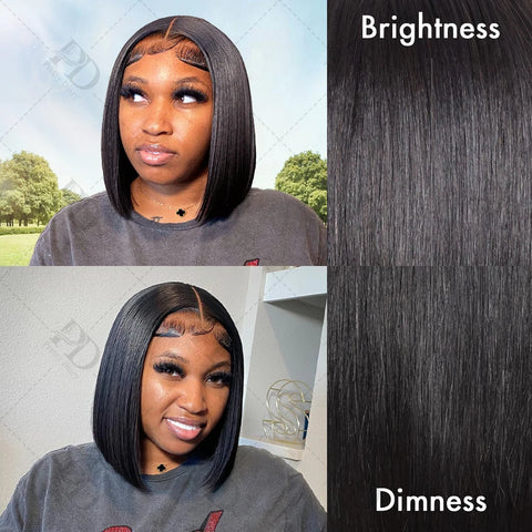 Brazilian 250% Bone Straight 13x4 Lace Front Wigs 13x6 Short Bobs Human Hair Frontal Wigs Pre Plucked 5x5 Glueless Closure Wig