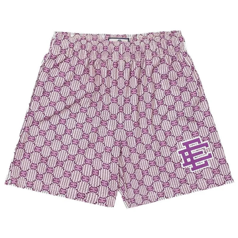 New Summer Eric Emanuel EE Basic Mesh Short Classic Floral Printed Gym Shorts Men's Gym Basketball Sports Beach Shorts