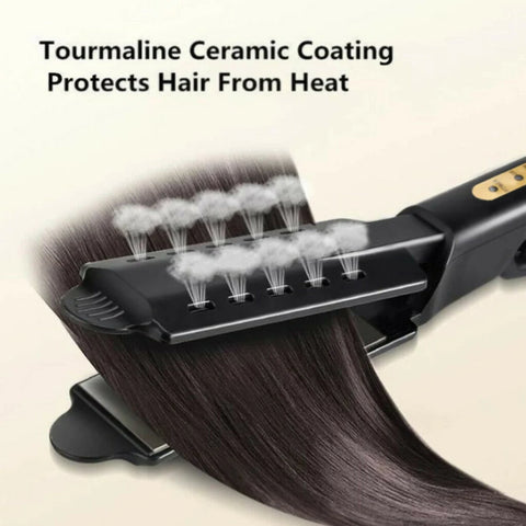 Temperature Adjustment Ceramic Tourmaline Ionic Flat Iron Hair Straightener