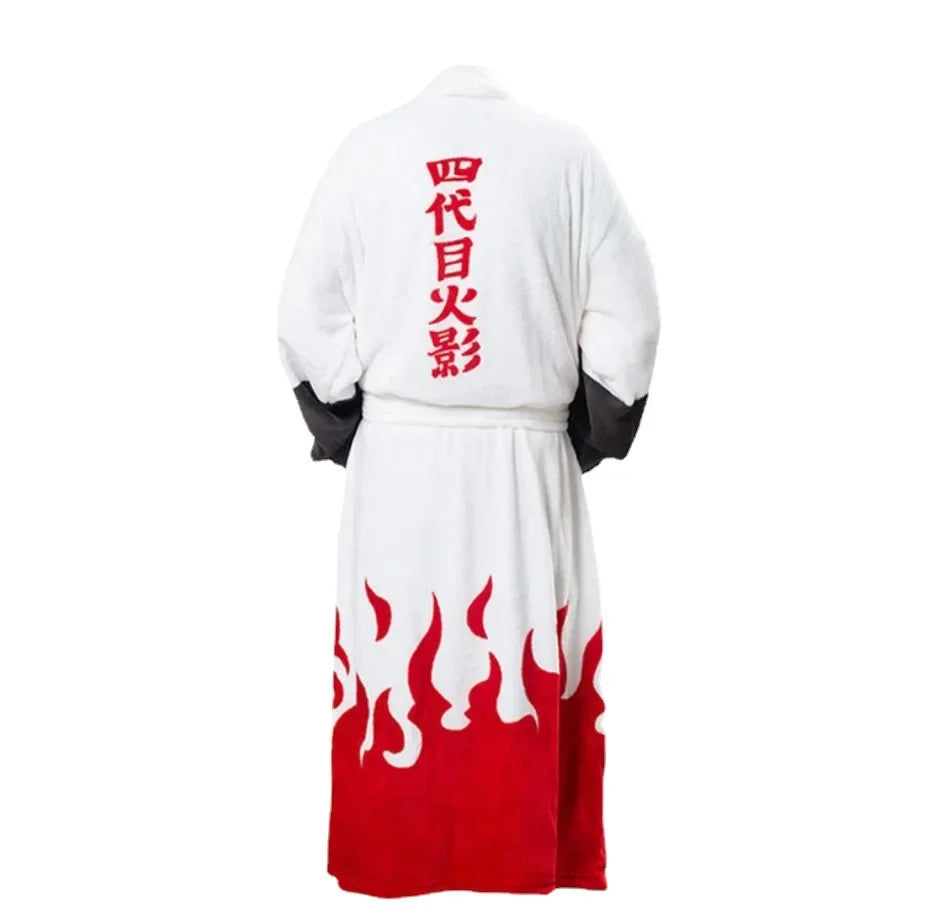 Naruto Autumn and Winter Xiao Organization Men and Women Flannel Home Clothes Nightgown Cosplay Battle Robe Bathrobe