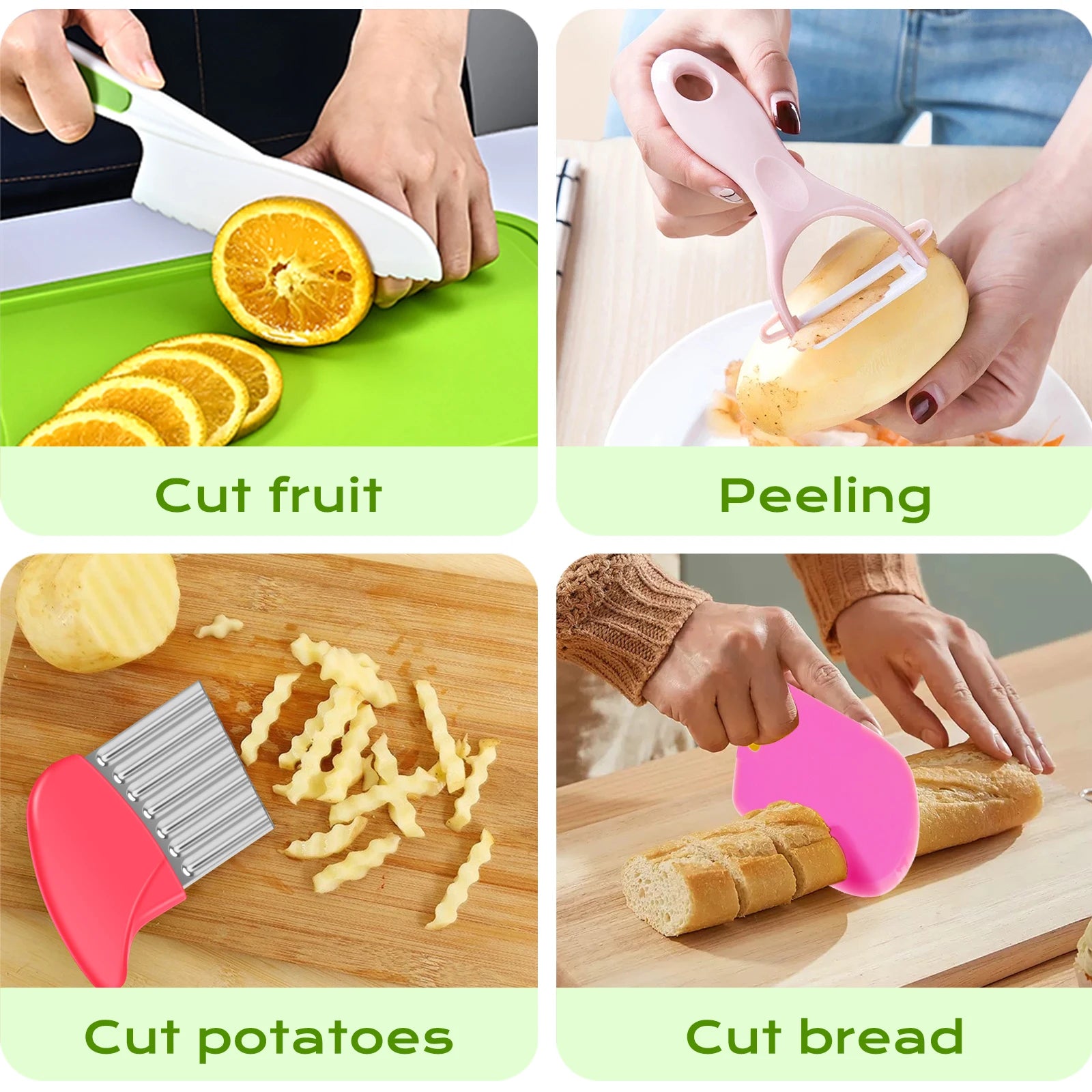 Kids Cooking Cutter Set Kitchen Baking Knife