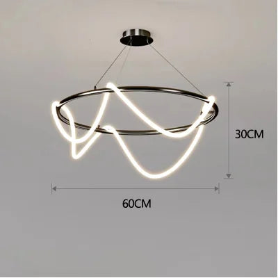 Nordic Led Long Hose Chandelier for Table Dining Room Kitchen Bar Minimalist Pendant Lamp Home Decor Lighting Lusters Luminaires