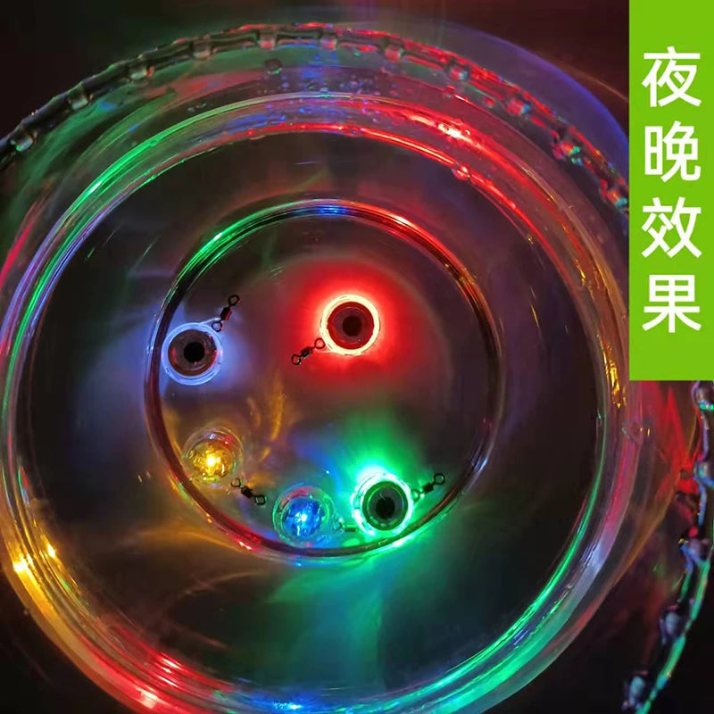 3pcs Fishing Lure Light LED Deep Drop Underwater Eye Shape Fishing Squid Fishing Bait Luminous Lure for Attracting A494