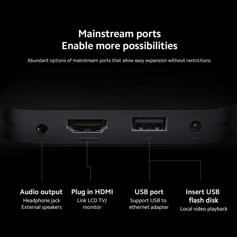 Global Version Xiaomi Mi TV Box S 2nd Gen 4K Ultra HD BT5.2 2GB 8GB Dolby Vision HDR10+ Google Assistant Smart Mi Box S Player