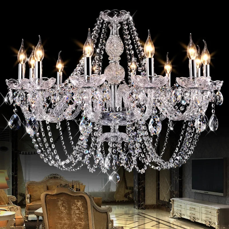 Vintage Elegant Ceiling Lamps Crystal Lustre Chandelier Living Room Dining Table Light Led Hanging Chandelier Home Appliance