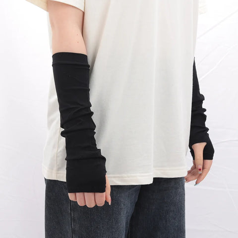 Sun Block Cuff Fingerless Arm Warmers