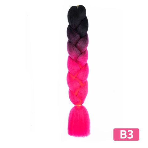 Colorful Hair for Braids Synthetic Braiding Hair Extensions for Girls Jumbo Braid Hair for Crochet Box Expression Braiding Hair