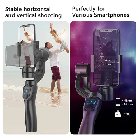 F8 3-Axis Handheld Gimbal Phone Stabilizer Smartphone Tripod Cellphone holder for iPhone Android Mobile video Record