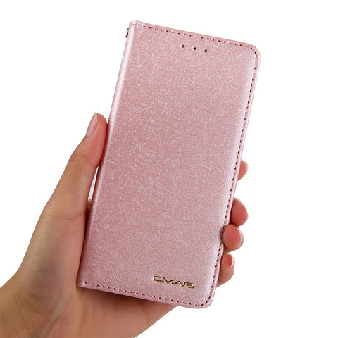 CMAI2 Luxury Silk Pattern Matte Leather Case for iPhone 15 Pro Max 7G 8G XR XS Max 11 Pro 12 13 Mini 14 Plus Magnetic Flip Cover