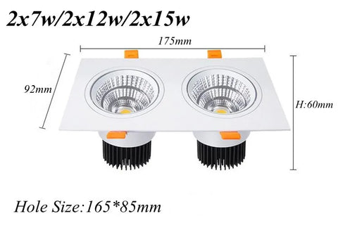 LED Downlight COB 7w 12w 15W 30W Dimmable Spot Decoration Room Ceiling Lamp AC 220V LED Panel Lights Hotel Room Spot Kitchen