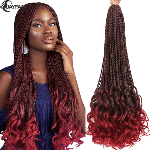 Ombre French Curly Crochet Braids 613 350 Color French Curly Crochet Braiding Hair Pre Looped Goddess Box Braids 16 Strands/Pack