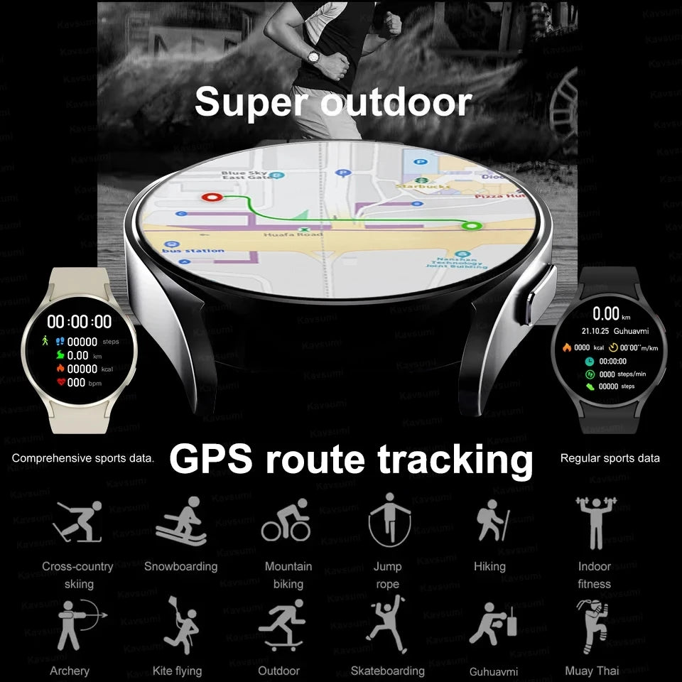 New For Galaxy Watch 6 PRO AMOLED Smart Watch Men's Heart Rate Bluetooth Call NFC GPS Sport Tracker Waterproof Women Smart Watch