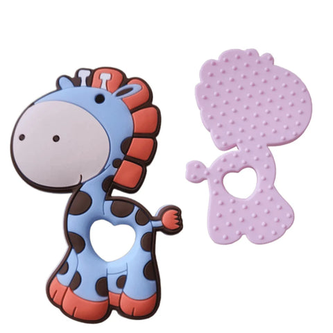 TYRY.HU 1PC Baby Animal Silicone Teethers Elk Elephant Giraffe Baby Teething Product Accessories For Pacifier Chains BPA Free