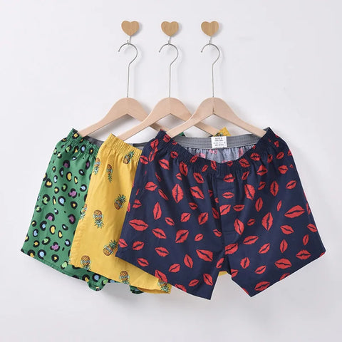 3pcs Mens Boxers Shorts Men Underwear 100%Cotton Loose Shorts Homewear Comfortable Boxers Pack Multi Color Printed Men's Panties