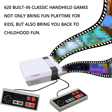 Mini TV Handheld Family Recreation Video Game Console AV Output Retro Built-in 620 Classic Games Dual Gamepad Gaming Player