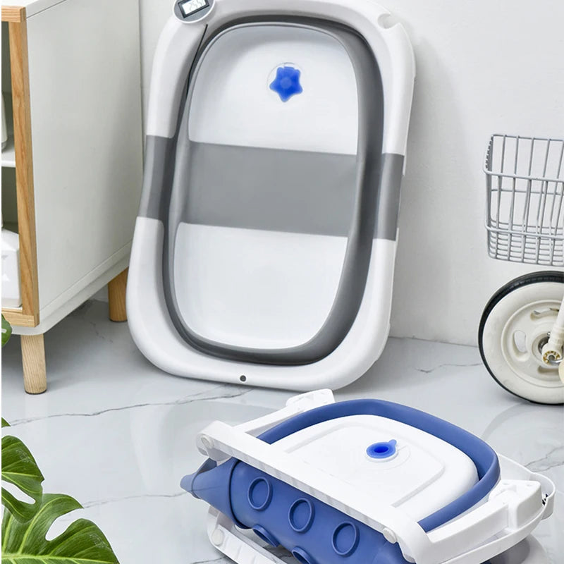 Real-time Temperature Silicone Baby Bathtub