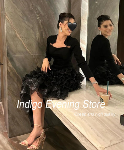 Indigo Cocktail Dresses Asymmetrical Mermaid Women Formal Evening Party Dress 2024 robe de soiree femmes فساتين طويلة