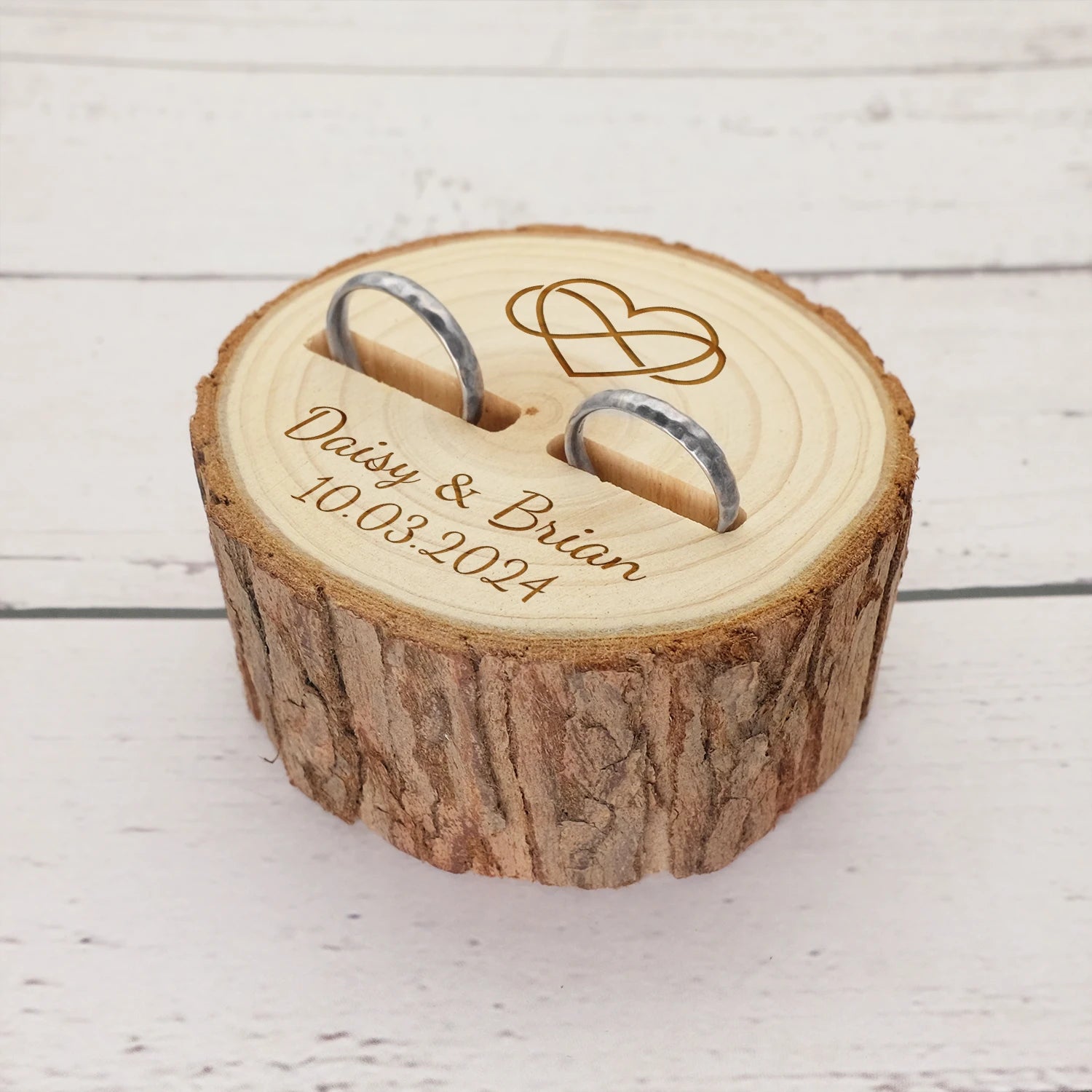 Personalized Wedding Ring Bearer Box Rustic Wedding Ring Box Wood Ring Holder Custom Names & Date Proposal Box Engagement Box