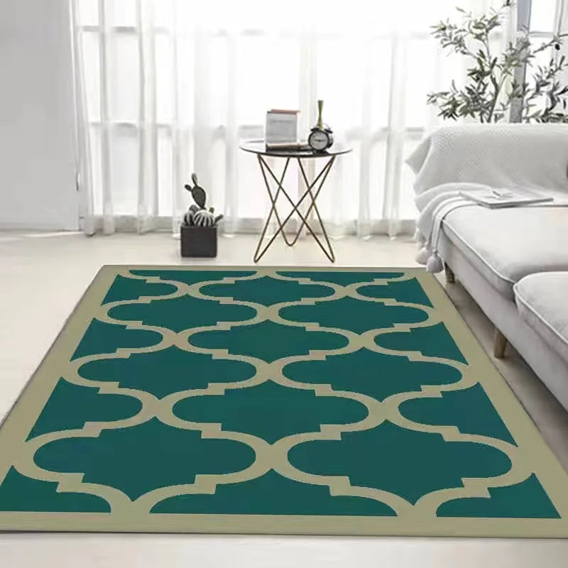 Coffee Table Carpet, Geometric Bedroom, Bedside Large Carpets