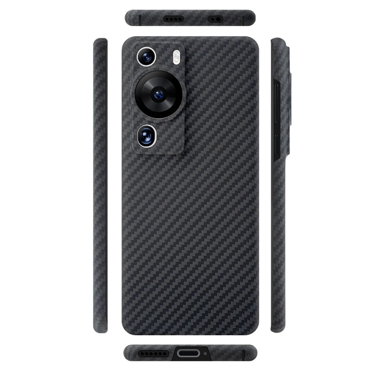 Aramid Fiber Protector Case for Huawei P60 Pro Cases Ultra-thin Anti-fall Business Carbon Fiber P60 Phone Cover