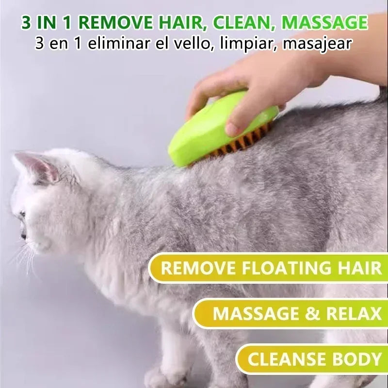 Cat Steamy Brush Dog Massage Comb Built-in Electric Water Spray