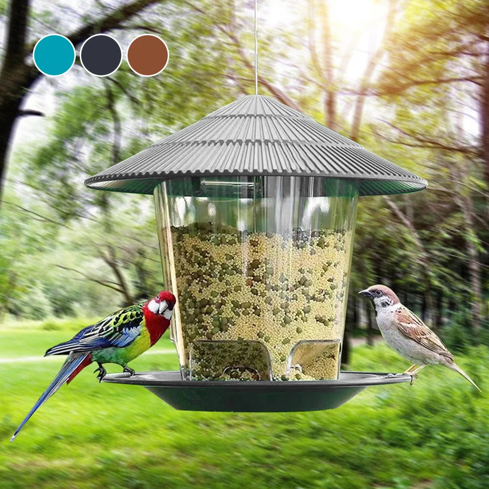 Garden Gazebo Hanging Wild Bird Feeder Outdoor Container With Hang Rope Pet Bird Feeding House Type Bird Feeder New Dropshipping