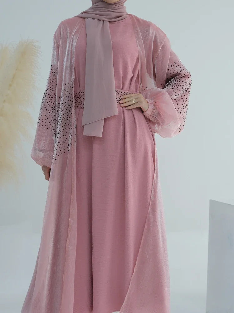 Puff Sleeve Abaya & Inner Dress