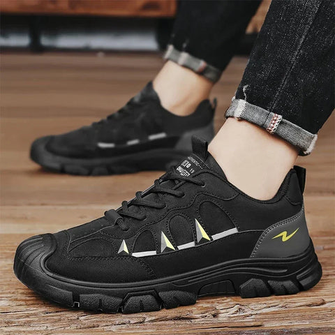 Autumn New Men's Causal Sneakers 2023 Fahion Lace Up Platform Shoes for Men Outdoor Male Anti-slip Increase Height Hiking Shoes