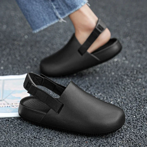 Summer Men Platform Slippers Casual Outdoor Sandals EVA Slides Flip-Flops Beach Sandals Garden Shoes Comfortable Slippers Male