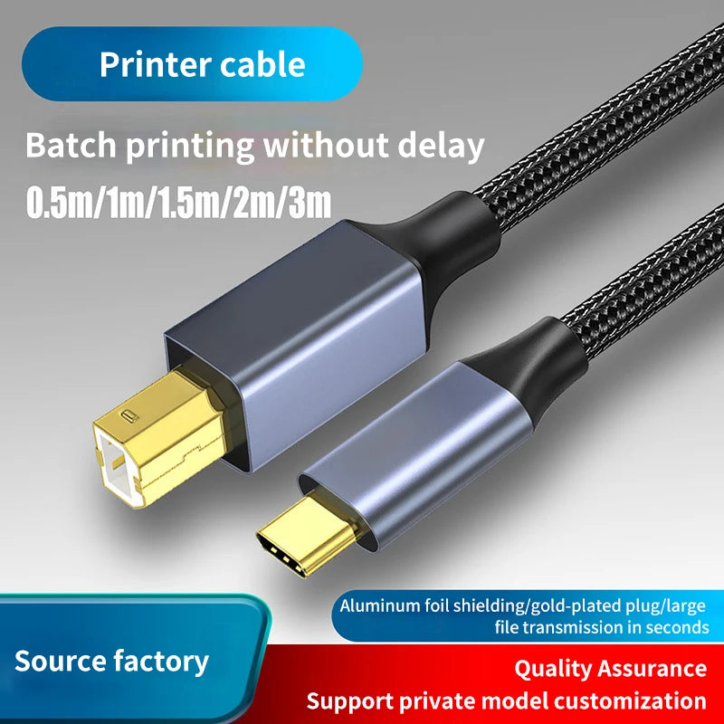 USB B 2.0 Printer Cable Fax Machine Scanner