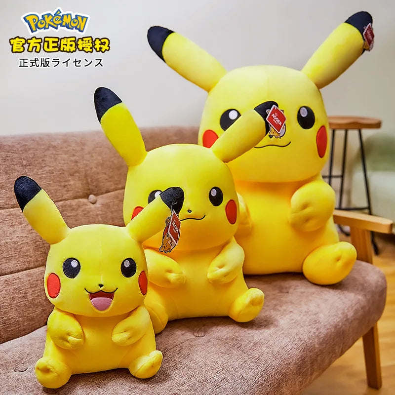 Pokemon Kawaii Pikachu Stuffed Toys Cartoon & Cute Plush Dolls Throw Pillow Birthday Gift  For Kids Friends Boys Home Decoration