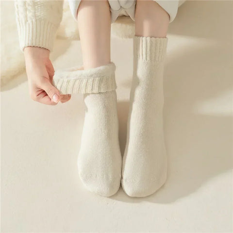 3 Pairs Women Socks Wool Autumn Winter Warm Socks