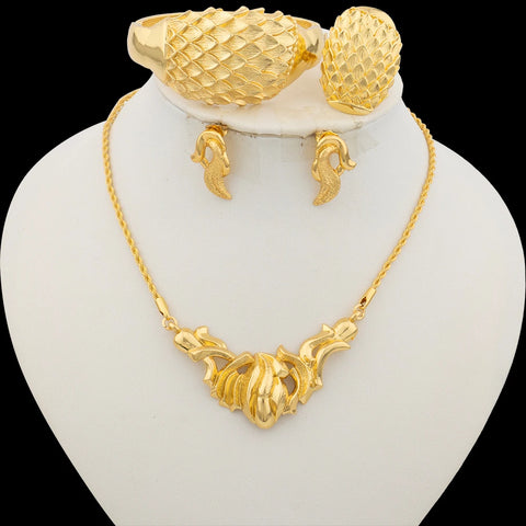 Gold Plated Jewelry Set for Women