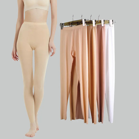 Seamless Ice Silk Leggings Pants For Women