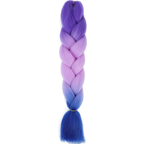 AZQUEEN 24 Inch Jumbo Braids Extensions Synthetic Braiding Hair Afro Ombre Color kanekalon Hair for Children Braid