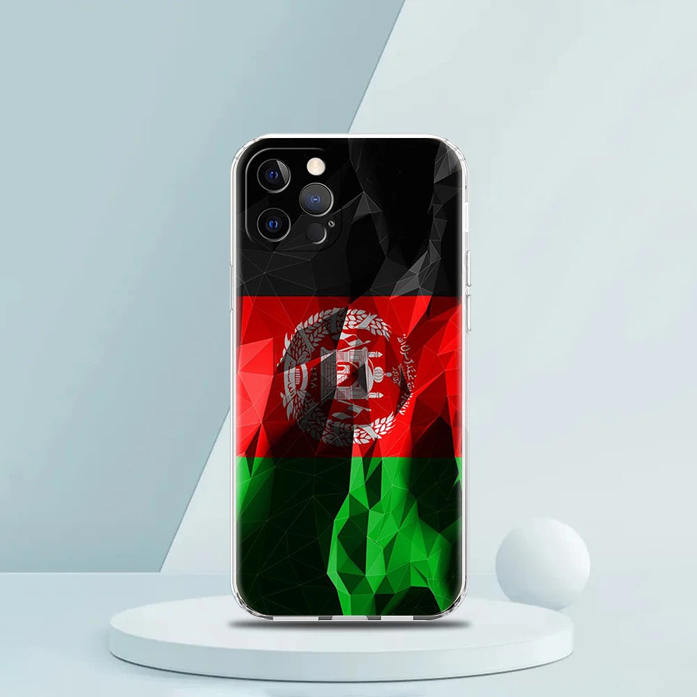 Afghan Afghanistan Flag Case for iPhone 15 14 13 12 Pro Max Cover Transparent for iPhone 11 Pro Max 7 8 Plus X XS XR SE2020 Bags