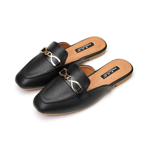 Sweet Black Female Mules Beach Outside Shoes Big Size