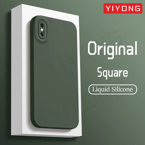 Original Soft Liquid Silicone Cover For iPhone