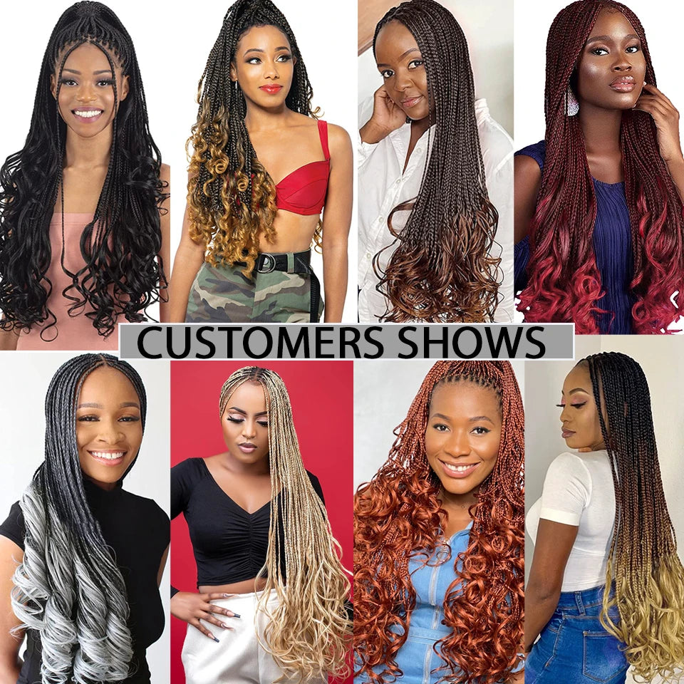 Ombre French Curly Crochet Braids 613 350 Color French Curly Crochet Braiding Hair Pre Looped Goddess Box Braids 16 Strands/Pack