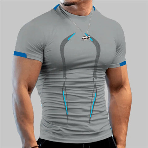 Men Compression Gym t Shirt Short Sleeve Bodybuilding Fitness Top Tee Man Quick Dry Running Sport t Shirts Male Gym Sportswear