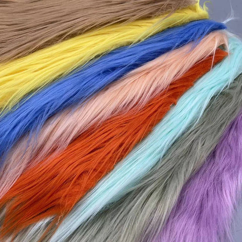 25x45cm Long Hair Faux Fur Fabric for DIY Dolls Hair Beard Craft Making Material Patchwork Garment Sewing Accessories