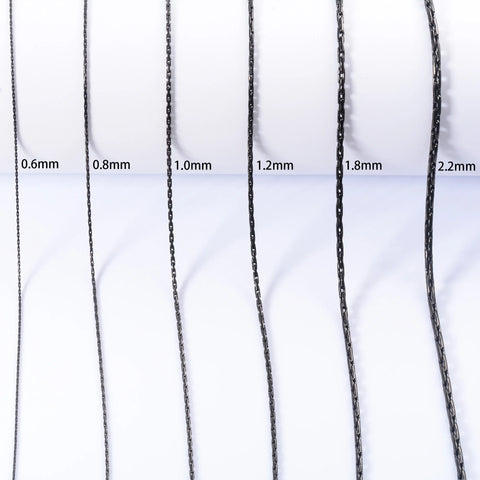 Fine Thin 316L Stainless Steel Necklace for Women Link Proof Coil Duty Cable Chains Waterproof Choker Jewelry Accessory DIY Gift