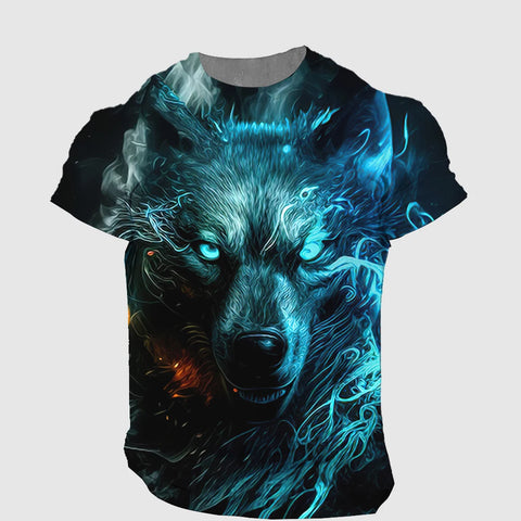 Men's T-Shirt 3D Tiger Print T Shirt Streetwear Quick Dry Fashion