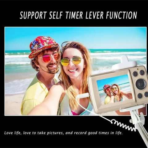 Mini Digital Camera 16 Million HD Pixels Selfie Camcorder with Flash Function Bodycam Professional Photographic Action Kamera