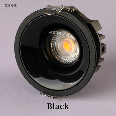 Recessed Anti-glare LED COB Spot Light Dimmable Rose Gold/Silver Aluminum Ceiling Lamp Downlight Home Living Room Bedroom