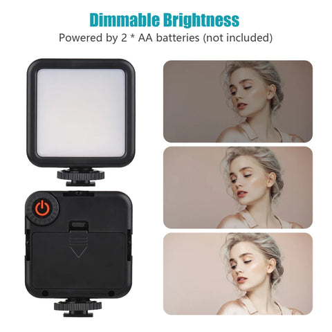 Smartphone Vlog Kit Mini LED Video Light Cardioid Microphone Extendable Phone Clip Tripod with Adjustable Brightness for Live